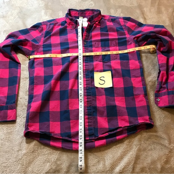 Aeropostale pink blue check flannel Size S - Picture 8 of 8